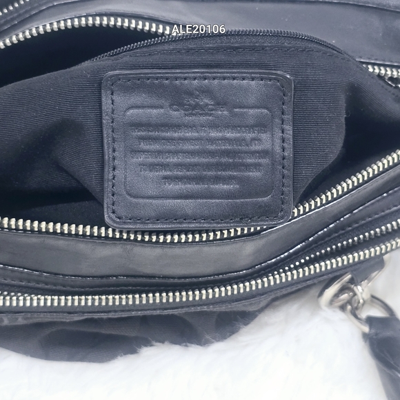 Coach Colette Carryall Black Signature Satchel Bag - Picture 12 of 17